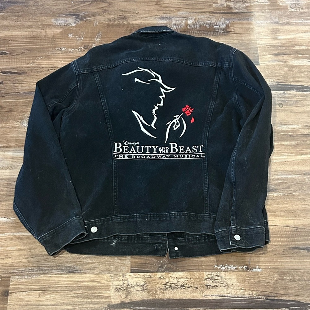 Vintage Black Beauty and the Beast The Musical Denim Jacket Large